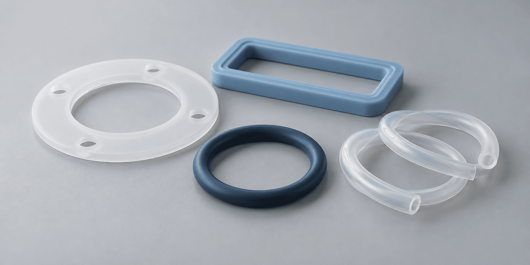 Illustration of silicone seals and tubing